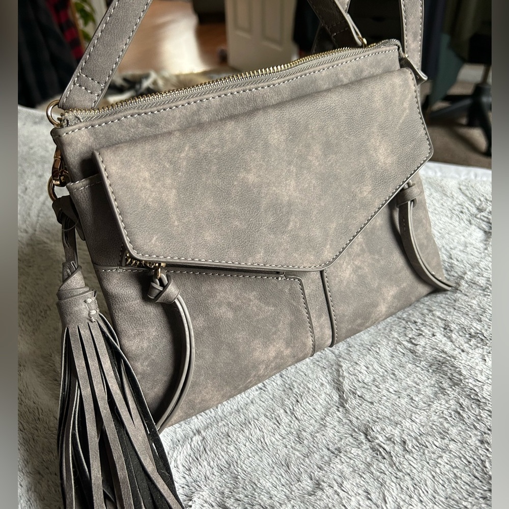 Francesca’s Faux Suede Crossbody